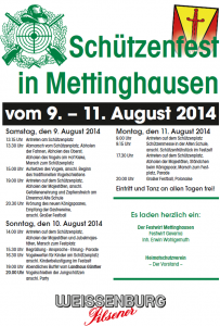 Plakat Schützenfest 2014